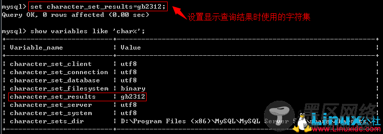 MySQL客户端输出窗口显示中文乱码问题解决办法