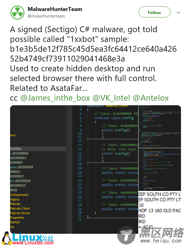 MalwareHunterTeam发现了新的SectopRAT特洛伊木马