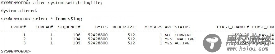 Oracle重做日志组状态及切换解析