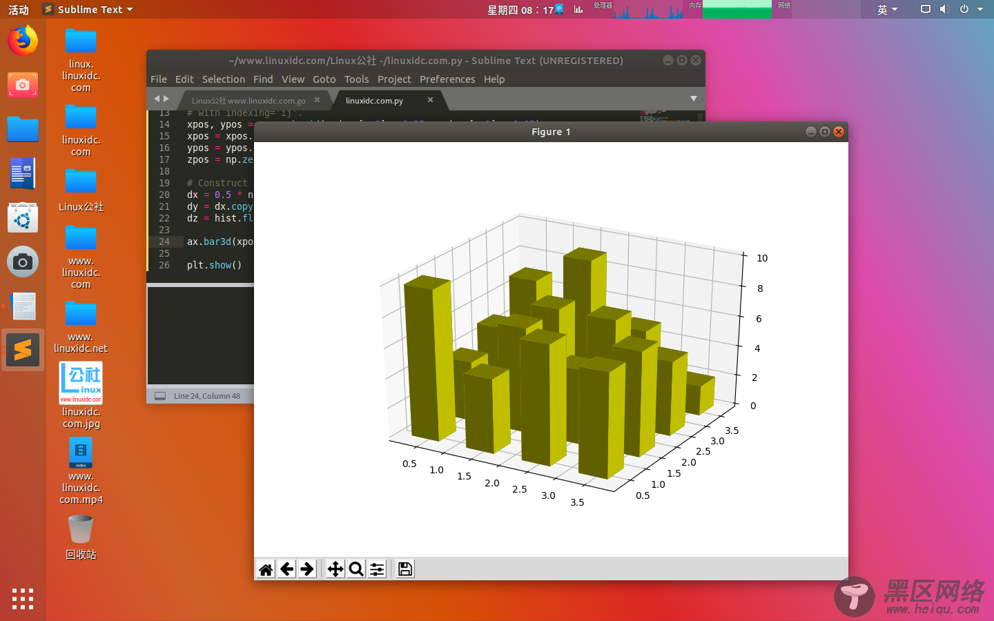 Python 使用 matplotlib绘制3D图形
