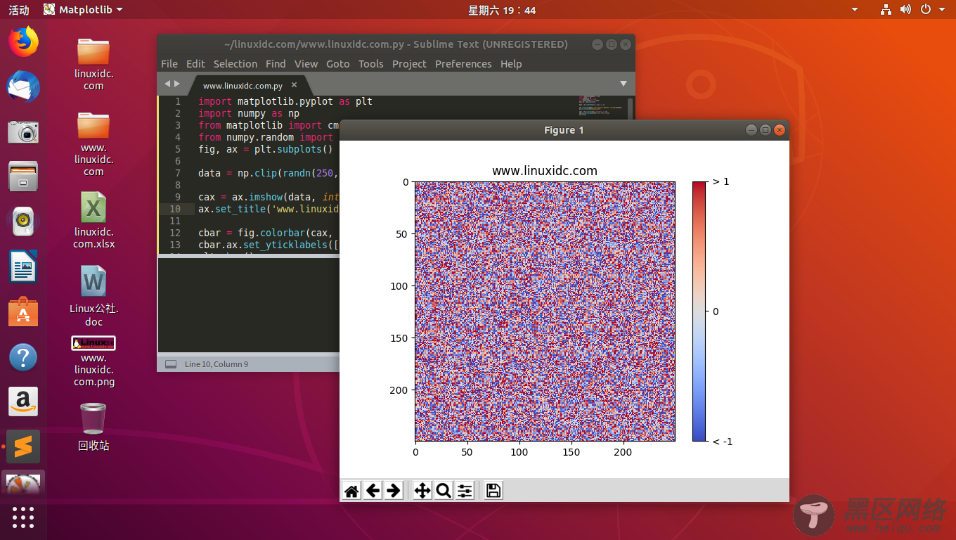 Python matplotlib绘图示例 - 进度颜色条的高斯噪声图表