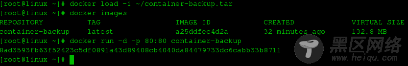 Restoring Docker Tarball