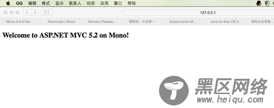 Mono 4.0 Mac上运行asp.net mvc 5.2.3