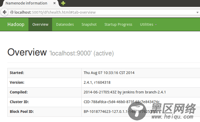 Hadoop的Web界面