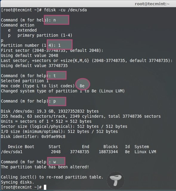 Create LVM Partition