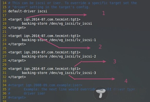 Configure LUNs in Target Server