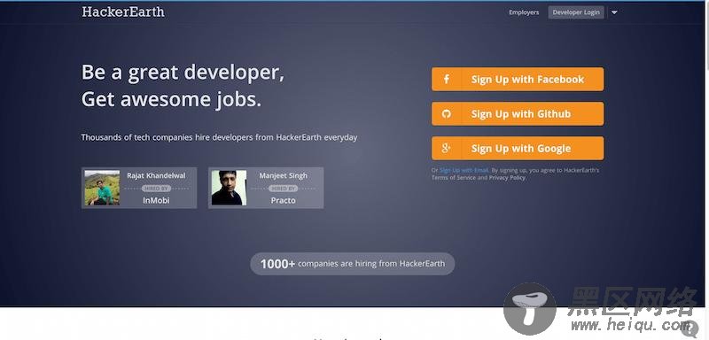 HackerEarth   Programming challenges and Developer jobs