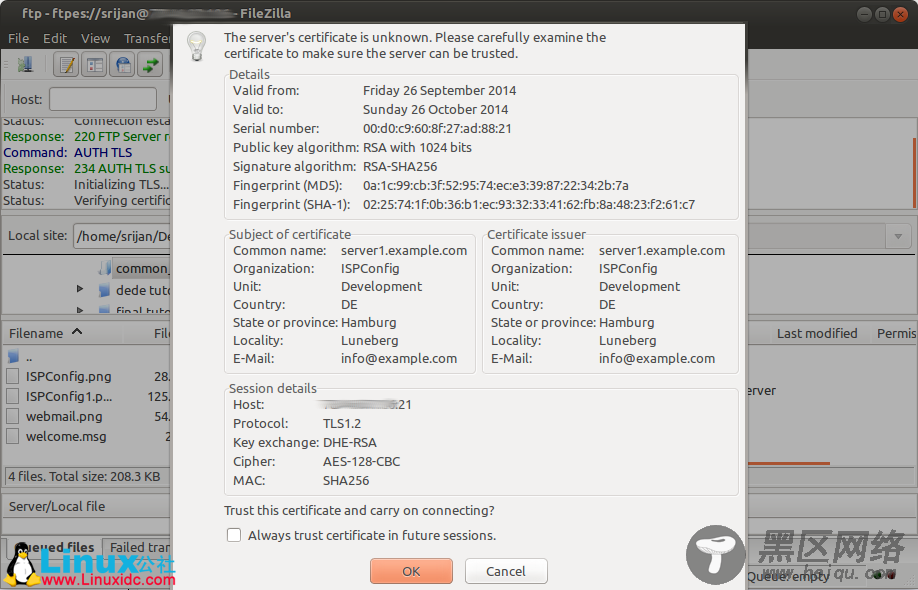 CentOS 7.0 上安装ProFTPD