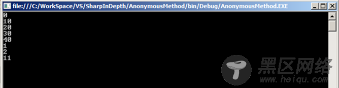 C#匿名方法中的变量