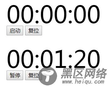 js实现简单的秒表