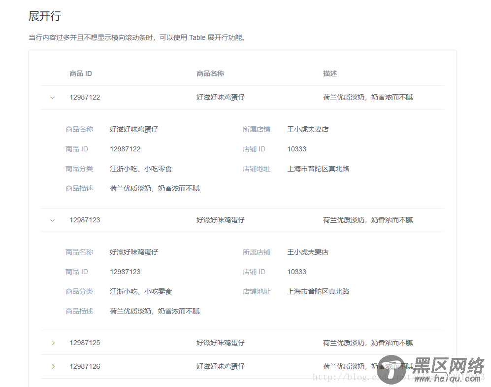 ui table expand展开行实现手风琴效果