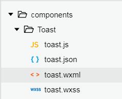 微信小程序使用component自定义toast弹窗效果