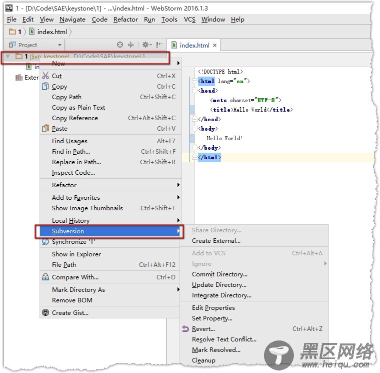 Webstorm2016使用技巧(SVN插件使用)