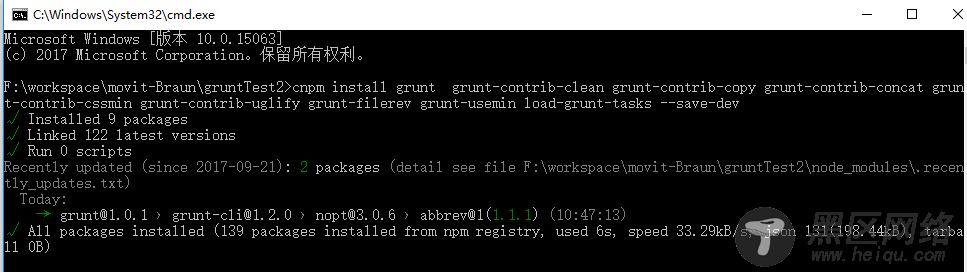 Grunt针对静态文件的压缩,版本控制打包的实例讲