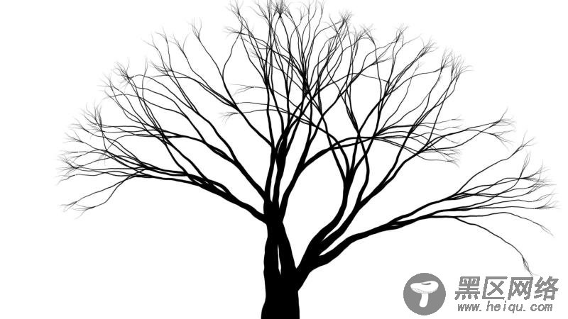 纯js实现画一棵树的示例