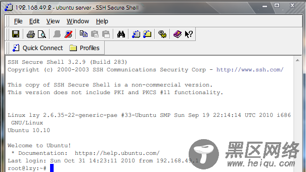 Ubuntu 10.10服务器搭建之远程联机服务器:SSH/图 