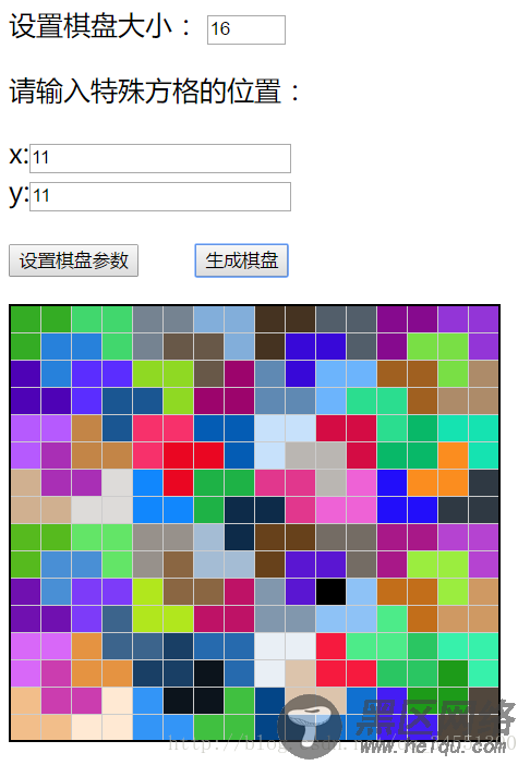 JavaScript编写棋盘覆盖代码详解