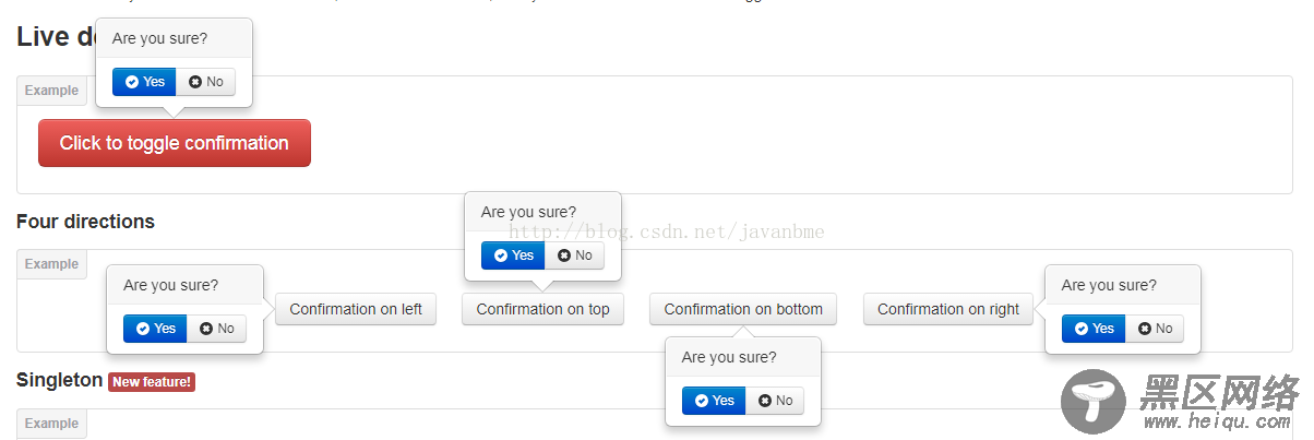 bootstrap confirmation按钮提示组件使用详解