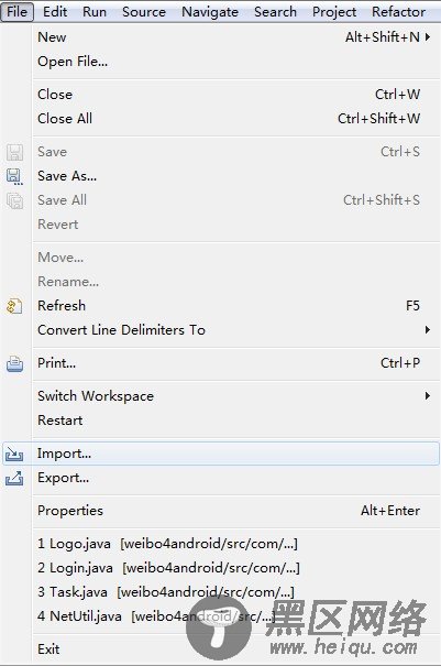 Android开发教程：在Eclipse中导入Android项目方法