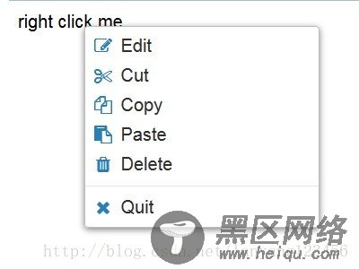 contextmenu效果图