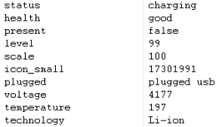 Android中电池信息(Battery information)的取得