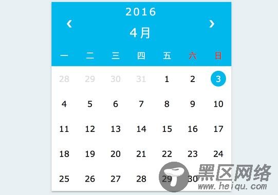 Vue.js创建Calendar日历效果