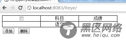 jQuery给指定的table动态添加删除行的操作方法