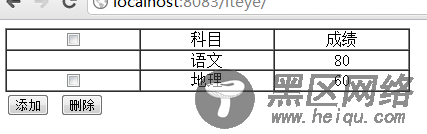 jQuery给指定的table动态添加删除行的操作方法