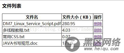 Jsp+Servlet实现文件上传下载 文件列表展示（二）