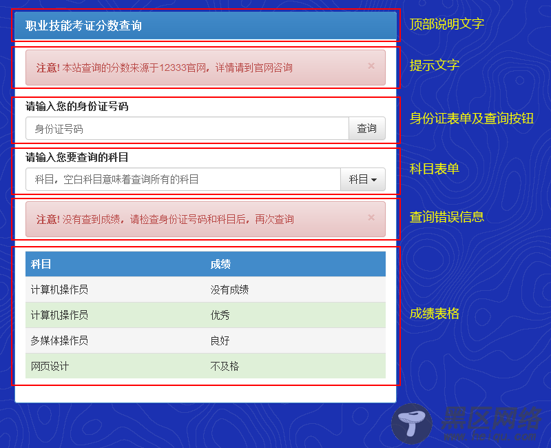 使用Bootstrap框架制作查询页面的界面实例代码