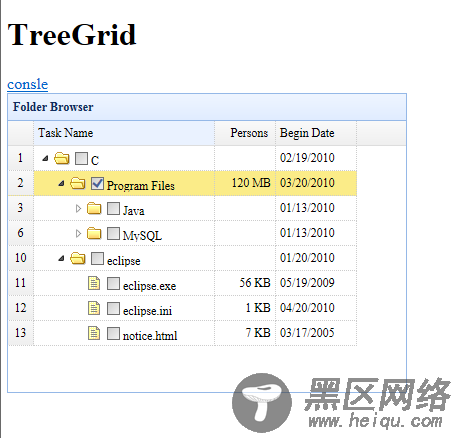 Jquery EasyUI实现treegrid上显示checkbox并取选定值的方