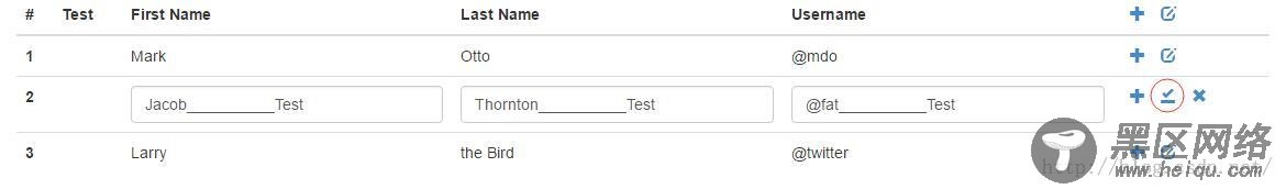 BootStrap和jQuery相结合实现可编辑表格
