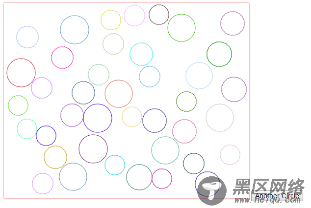 javascript实现画不相交的圆