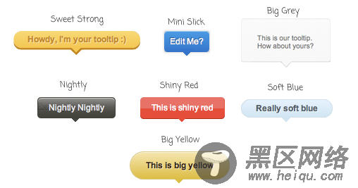 jQuery带箭头提示框tooltips插件集锦