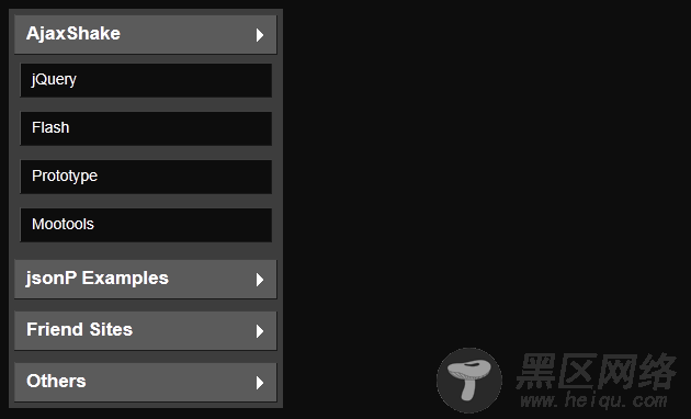 A simple accordion menu