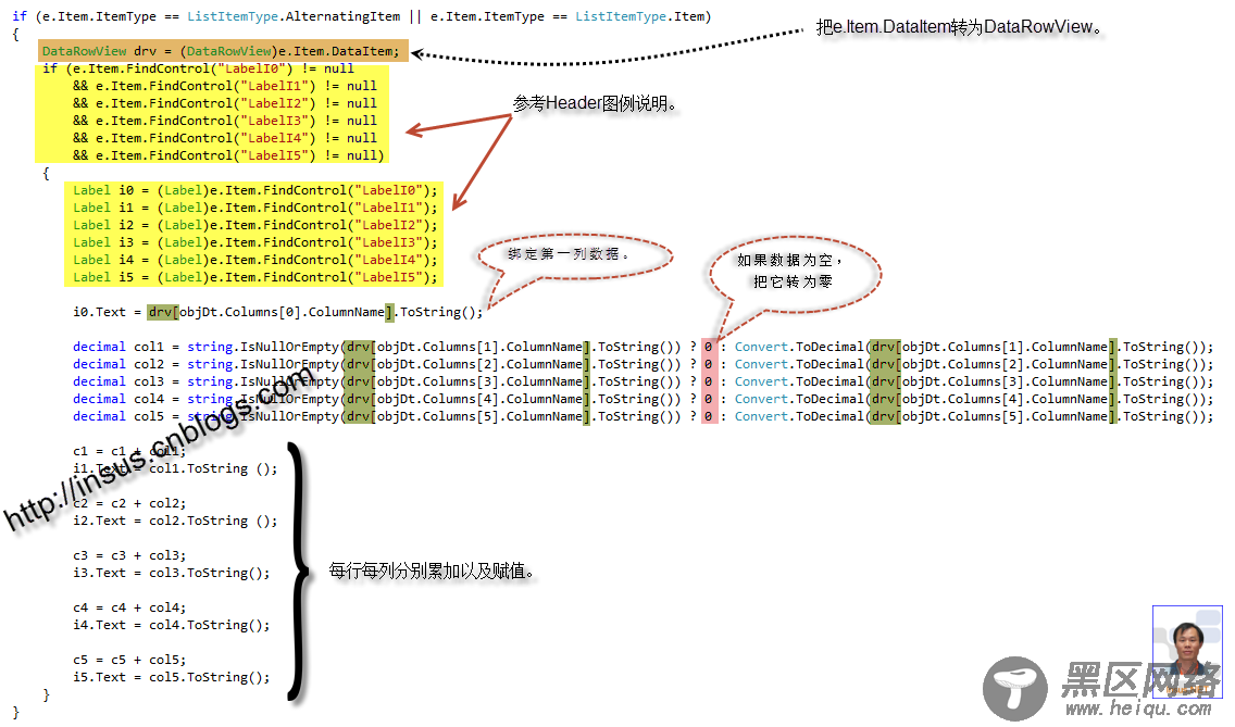 Repeater控件动态变更列(Header,Item和Foot)信息(重构