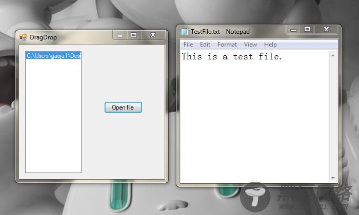 c#中实现文件拖放打开的方法