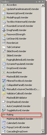 AjaxToolKit之Rating控件的使用方法