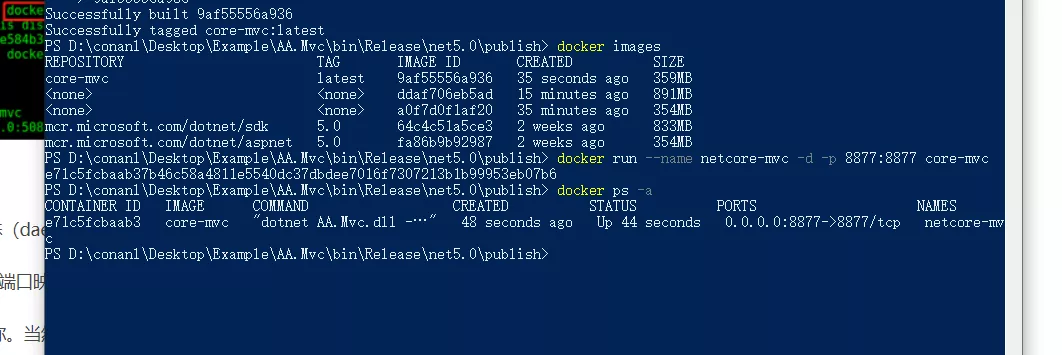 .NET 5 摆设在docker上运行的方式