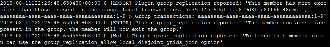 MySQL Group Replication数据安全性保障 