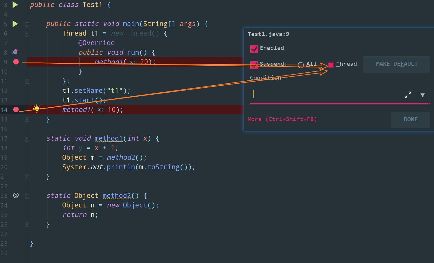 以 DEBUG 方式深入理解线程的底层运行原理 