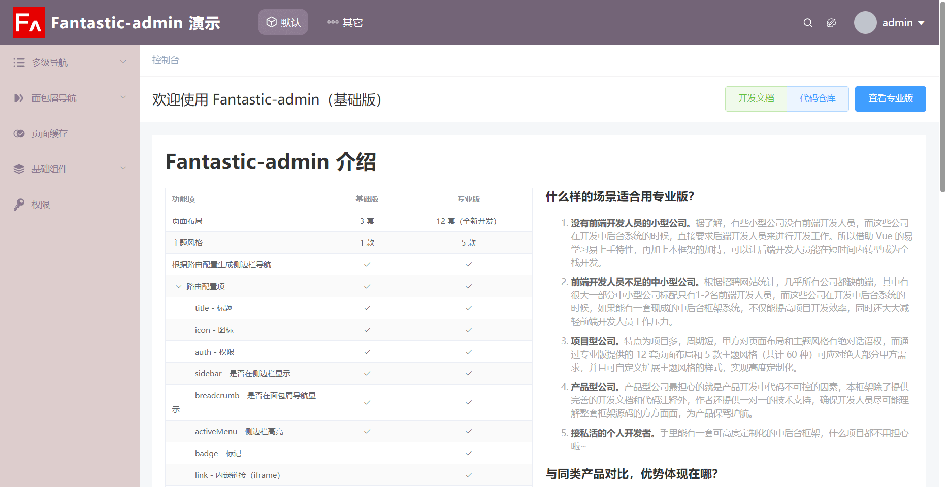 别再费劲去找后台的前端框架了，2021 年就用 Fantastic-admin 吧 