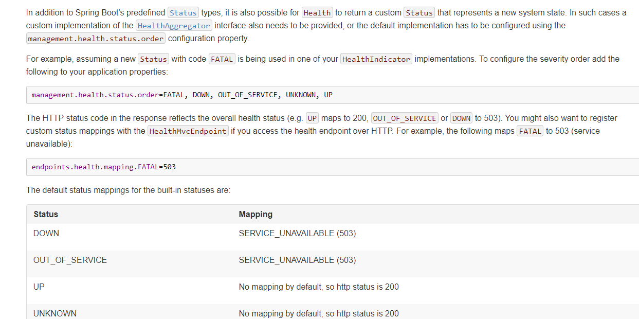 Writing custom HealthIndicators