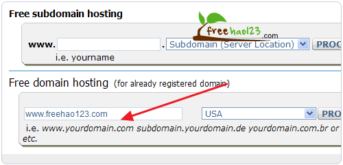 FreeWebHostingArea绑定域名