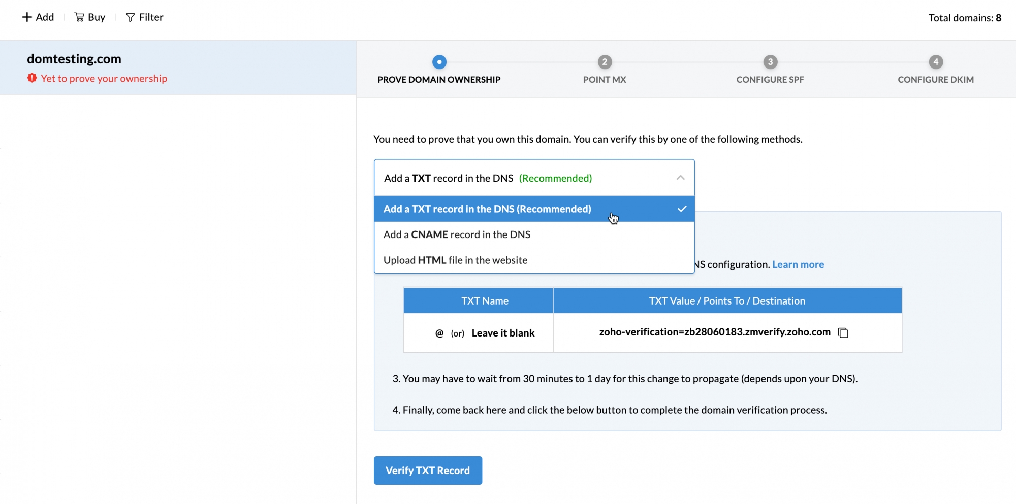 Email Hosting with Zoho