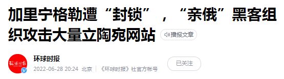 立陶宛网站遭攻击，上千政府网站瘫痪，俄黑客