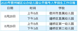 2020年宿州市直幼儿园录取名单公布