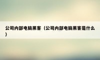 公司内部电脑黑客（公司内部电脑黑客是什么）